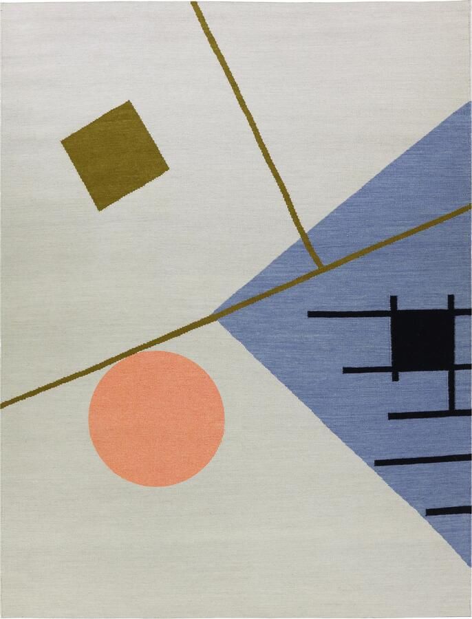 Finarte Vloerkleed Zeniitti Wool Rug Grey Blue 140x200 cm