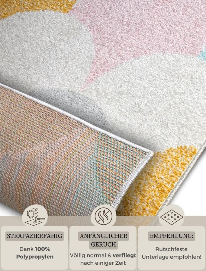 Hanse Home Adventures children&apos;s carpet Cloudy Cream Multicolor 120x170 cm