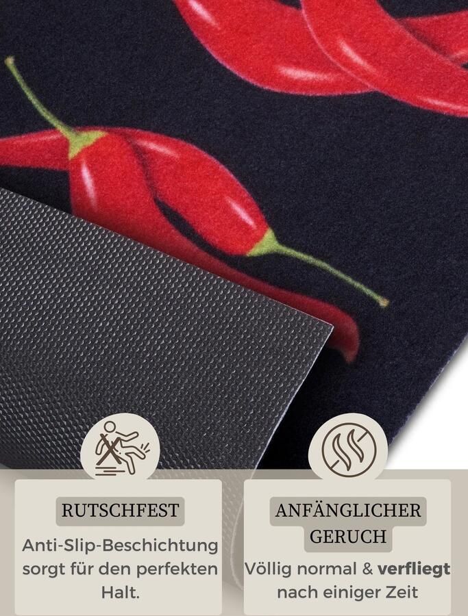 Hanse Home Cook & Clean Anti-Slip Runner Chili Dance 50x150 cm