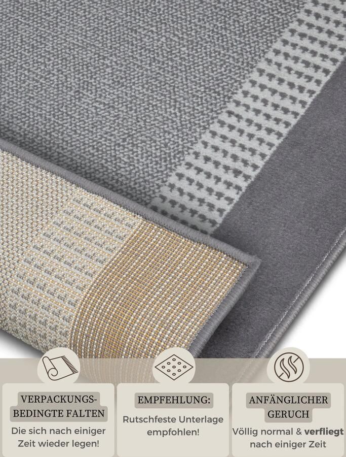 MOMO Rugs Rainbow Dove Vloerkleed 140x200 Rechthoek Laagpolig Structuur Tapijt Landelijk Beige Taupe