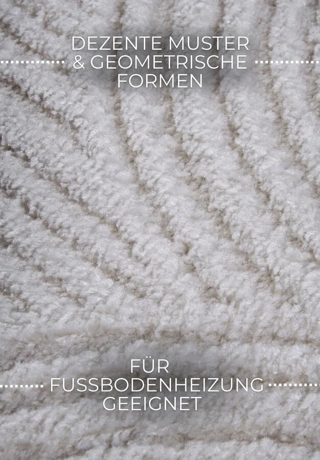 Hanse Home Elle Decoration Gallery High Pile Rug Chappe Cream White 160x235 cm