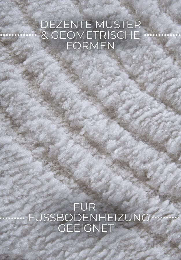 Hanse Home Elle Decoration Gallery High Pile Rug Pigment Cream White 160x235 cm