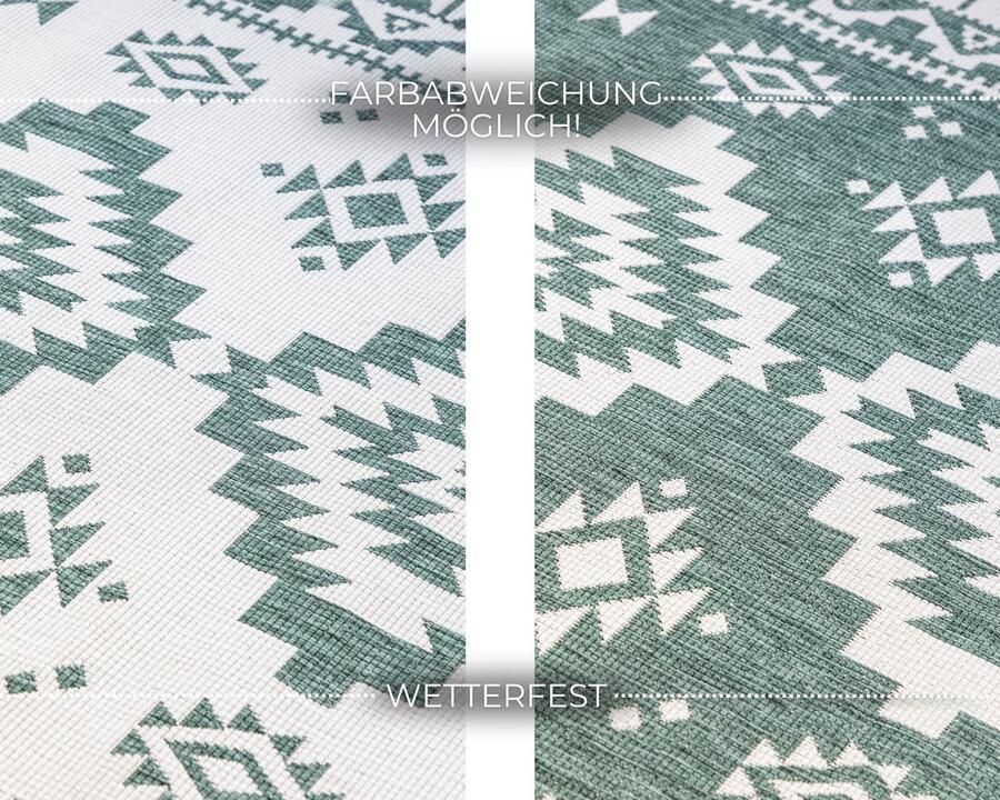 Hanse Home Elle Decoration Gemini In- and Outdoor Reversible Rug Dynamic Green 160x230 cm