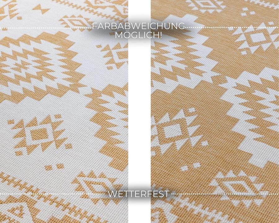 Hanse Home Elle Decoration Gemini In- and Outdoor Reversible Rug Dynamic Ochre 200x290 cm
