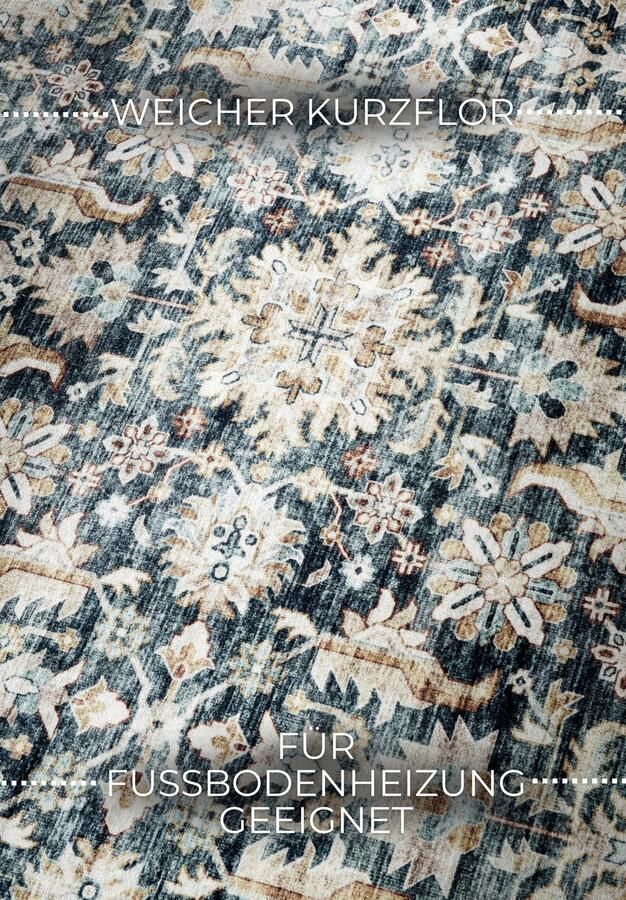Hanse Home ELLE Decoration Imagination Shortpile Rug Saveh Blue Cream 160x230 cm - Foto 2