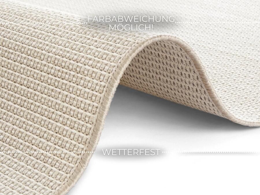 Hanse Home Flatweave In- & Outdoor carpet Millau Cream Beige 160x230 cm
