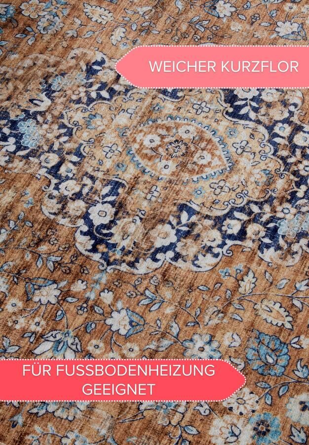 Hanse Home Freundin Home Collection Asya Shortpile Rug Aurora Copper Blue 160x230 cm
