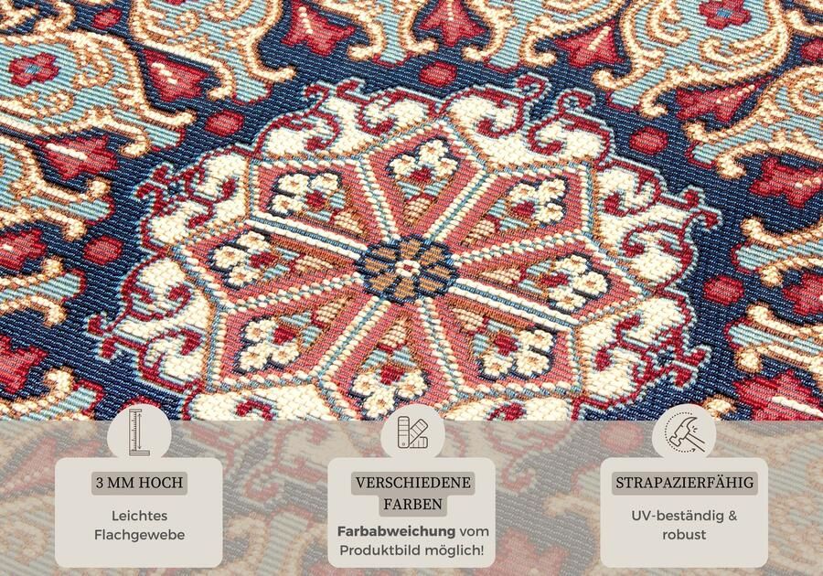 Hanse Home In- & Outdoor Carpet Kadi Red Blue 240x340 cm