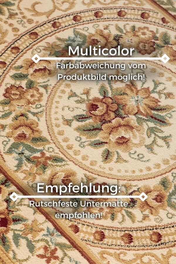 Hanse Home Nouristan Herat Orient Teppich Adraskan Cream 120x170 cm
