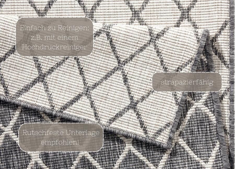 Hanse Home Reversible carpet In-& Outdoor Malaga 160x230 cm