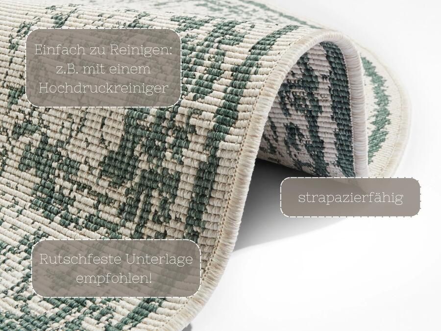 Hanse Home Reversible In-& Outdoor Flatweave Carpet Borbon 120x170 cm