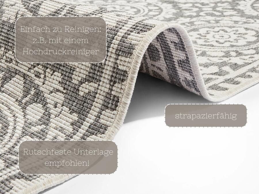 Hanse Home Reversible In-& Outdoor Flatweave Runner Jardin 80x250 cm