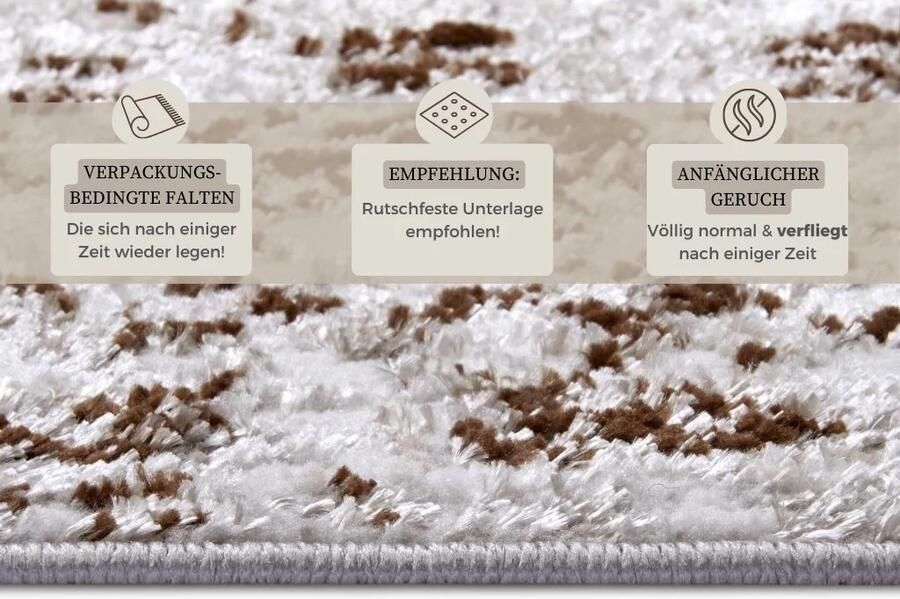 Hanse Home Shine Design Carpet Retro Cream Brown 160x235 cm