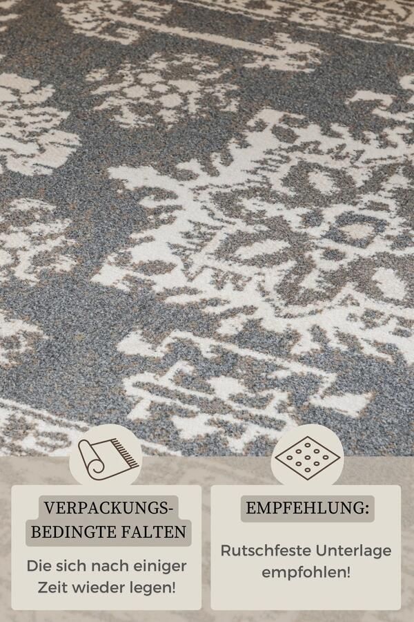 Hanse Home Terrain Designer Shortpile Rug Flöde Grey Brown 120x170 cm