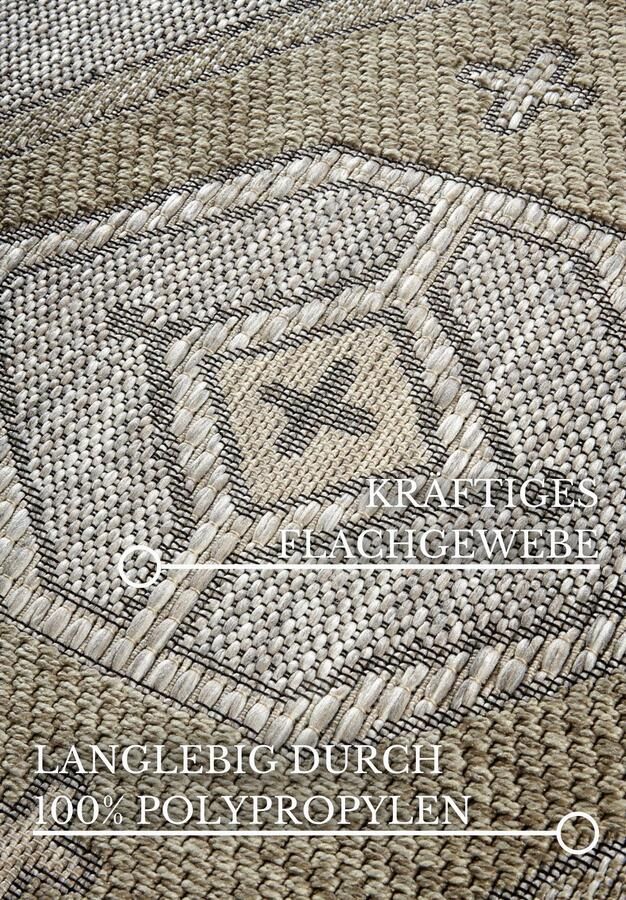 Hanse Home Villeroy & Boch 1836 In- & Outdoor Rug Robert Natural Brown 115x170 cm