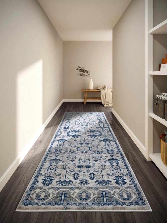 Hanse Home Villeroy & Boch 1869 Short Pile Rug Emmanuel Cream Blue 200x280 cm