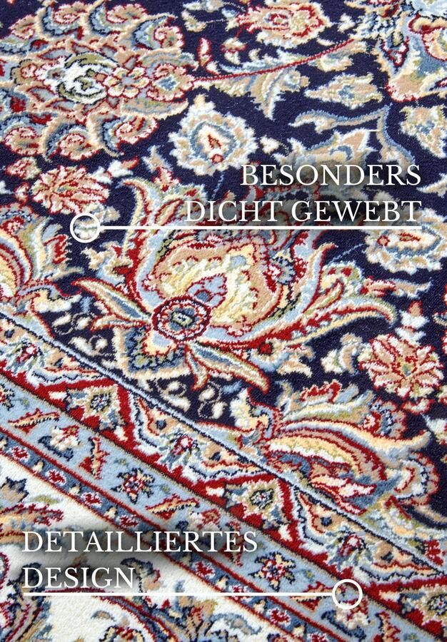 Hanse Home Villeroy & Boch 1870 Short Pile Rug Alfred Blue Cream 128x190 cm