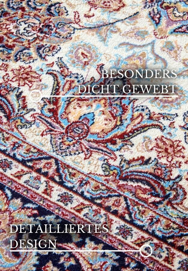 Hanse Home Villeroy & Boch 1870 Short Pile Rug Alfred Cream Blue 128x190 cm