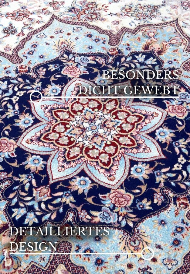 Hanse Home Villeroy & Boch 1870 Short Pile Rug Etienne Blue Cream 128x190 cm