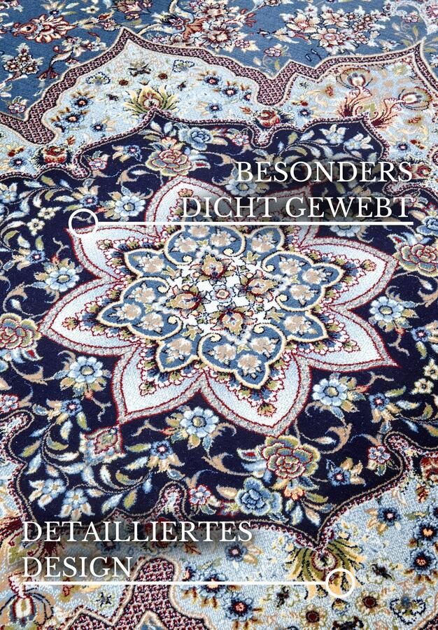 Hanse Home Villeroy & Boch 1870 Short Pile Rug Etienne Light Blue Cream 155x235 cm