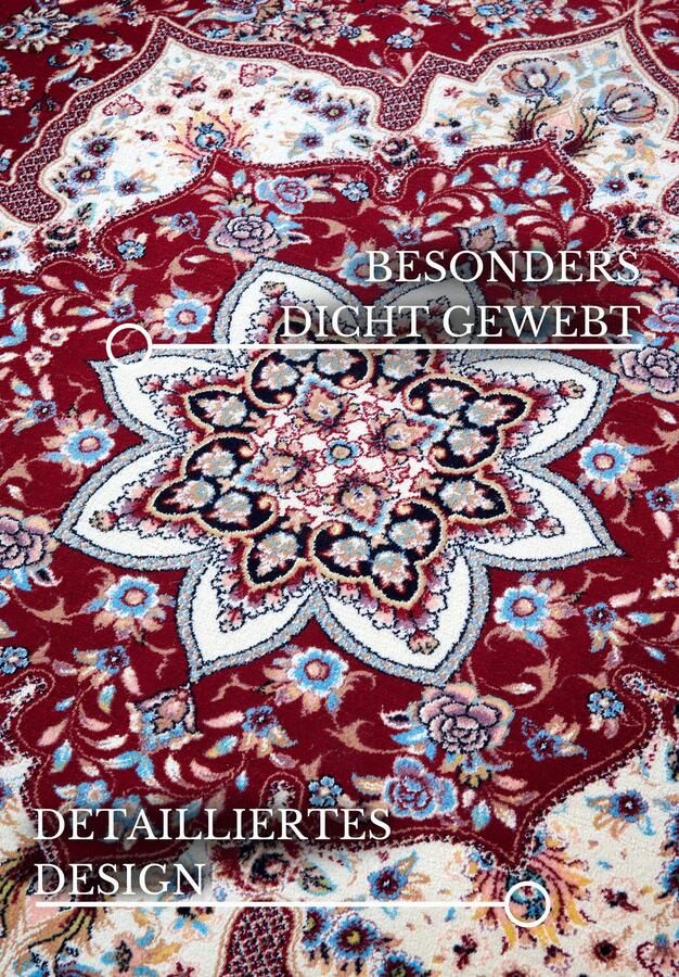 Hanse Home Villeroy & Boch 1870 Short Pile Rug Etienne Red Cream 190x285 cm