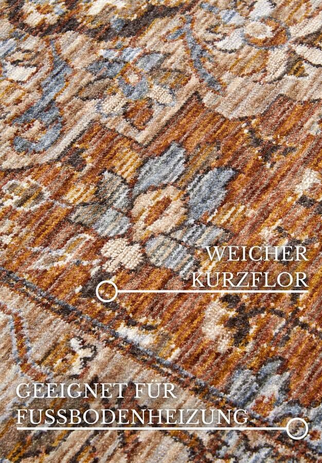 Hanse Home Villeroy & Boch 1871 Short Pile Rug Egon Copper Multicolor 120x170 cm