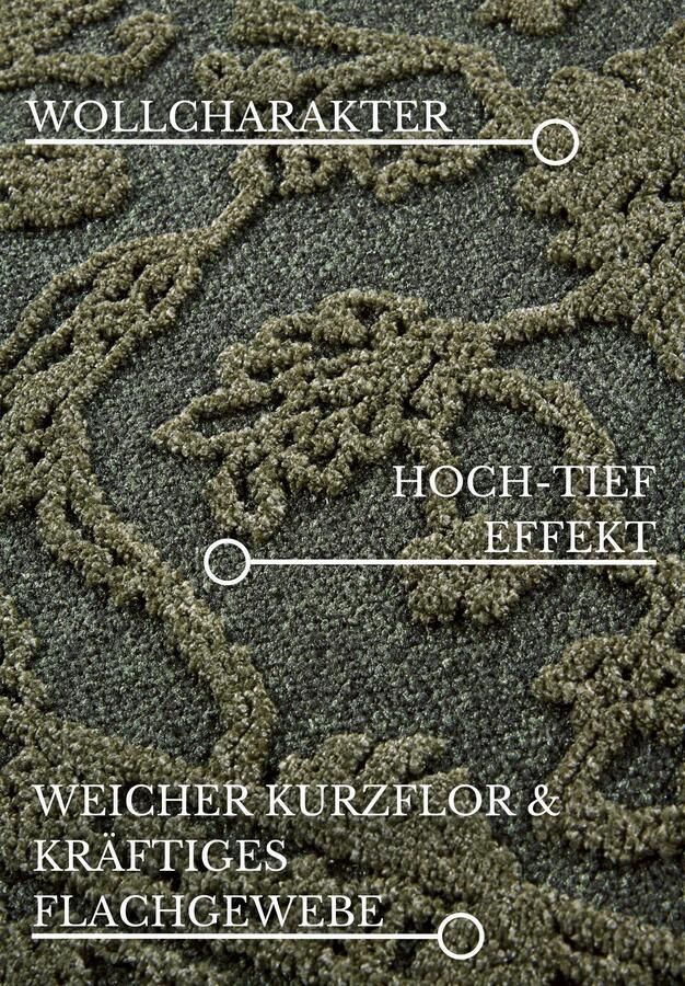 Hanse Home Villeroy & Boch 1879 Short Pile Rug Ambroise Jungle Green 160x230 cm