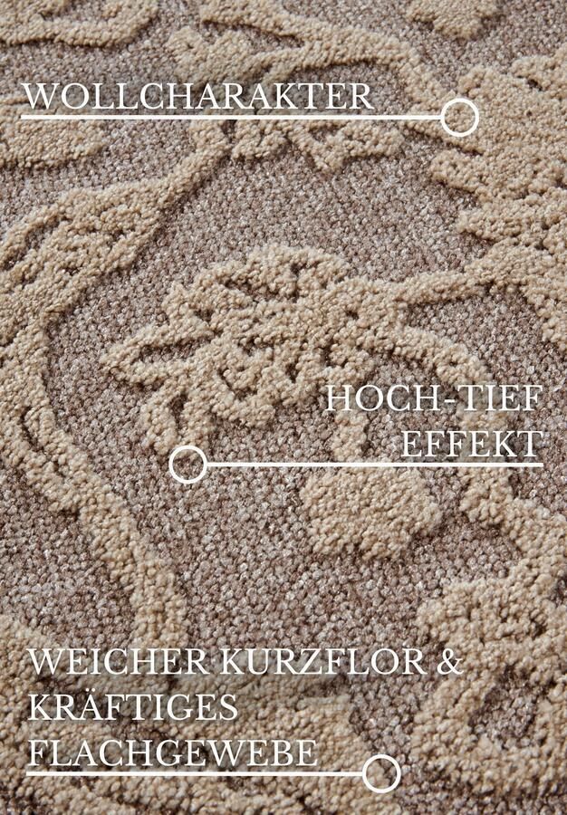 Hanse Home Villeroy & Boch 1879 Short Pile Rug Ambroise Natural Grey Beige 160x230 cm
