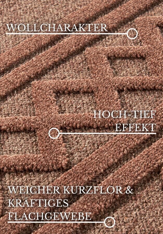 Hanse Home Villeroy & Boch 1879 Short Pile Rug Catherine Natural Copper 160x230 cm