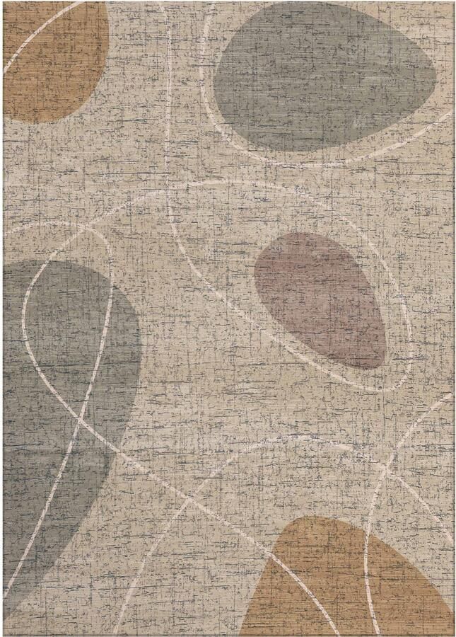 Jackie And The Fish My Bubble Grey-Moss Vloerkleed 170x240 Rechthoek Laagpolig Tapijt Modern Meerkleurig