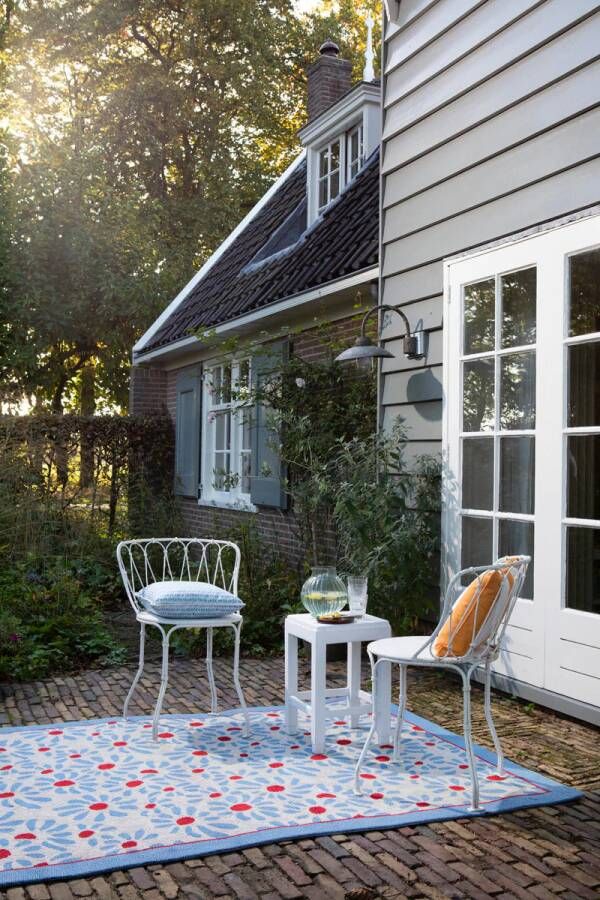 Laura Ashley Thorncliff Daisy Sky Blue 480308 Vloerkleed 160 x 230 cm Blue Rectangular Polypropylene Dining room Living room Kitchen Terrace Floral In & Outdoor Modern - Foto 3