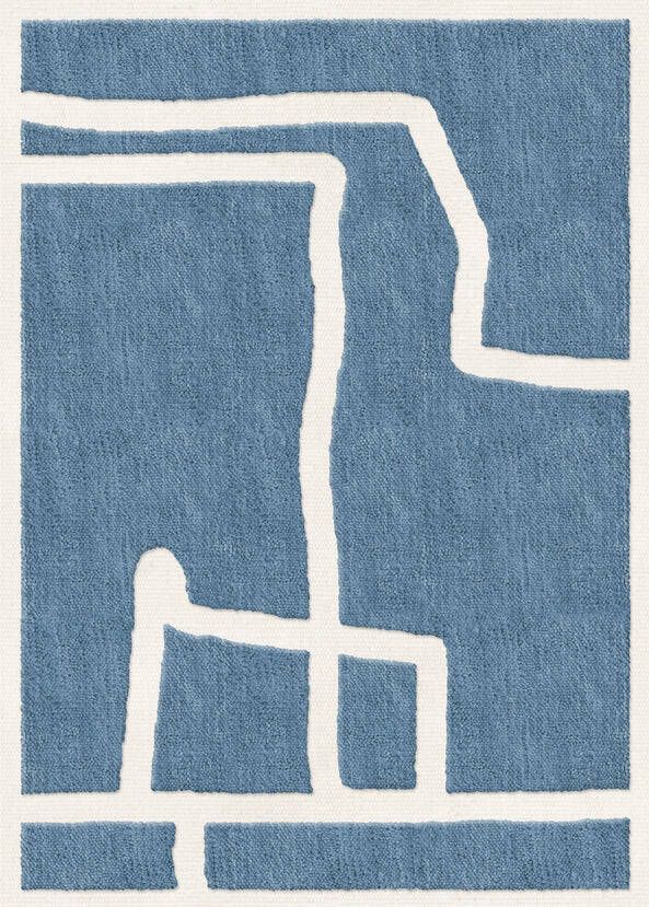 Layered Vloerkleed Gotland Klint Wool Rug Cornflower Blue 180x270 cm