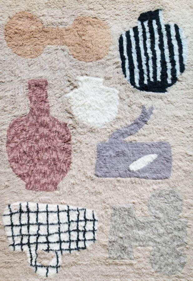 Layered Vloerkleed Picnic Patterned Wool Rug
