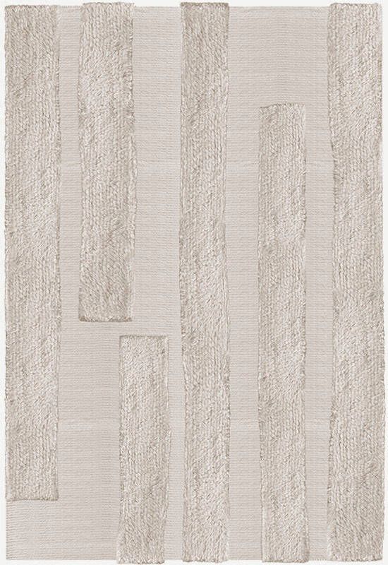 Layered Vloerkleed Punja Bricks Wool Rug Sand Melange 160x230 cm - Foto 1