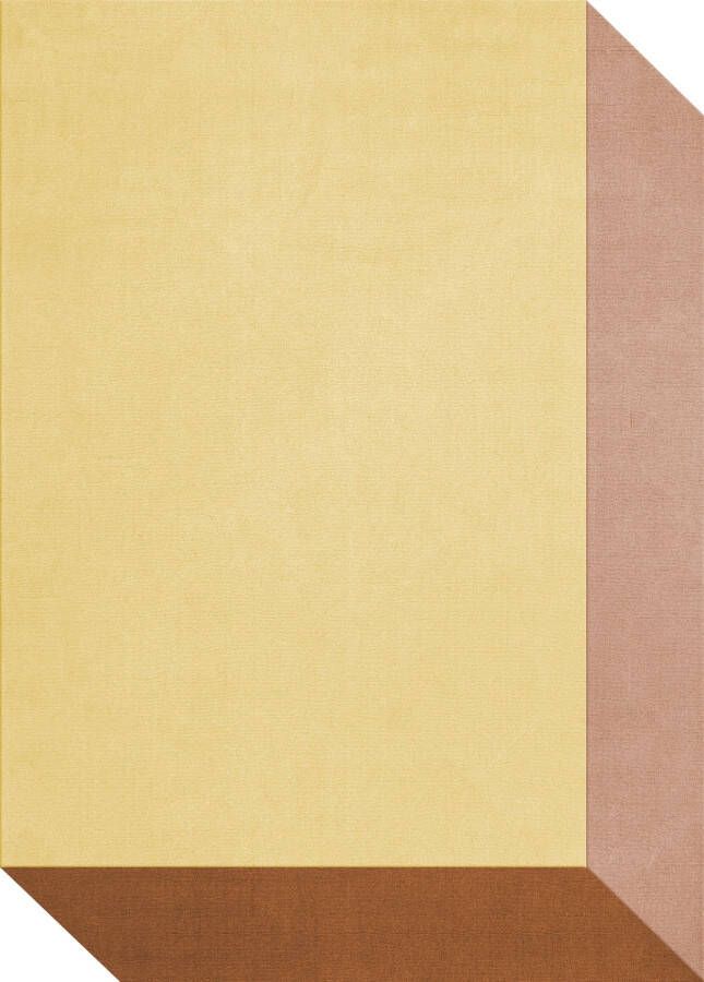 Layered Vloerkleed Teklan Box Wool Rug Yellows (outlet)