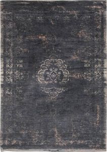 Louis de Poortere 8263 Fading World Medallion Mineral Black 280x360 cm Vintage Vloerkleed