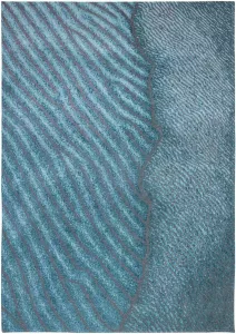 Louis de poortere 9132 Waves Shores Blue Nile Vloerkleed 200x280 Rechthoek Laagpolig Tapijt Modern Blauw Grijs