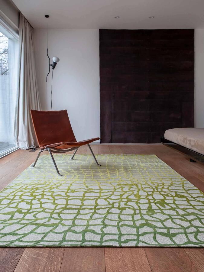 Louis de poortere Vloerkleed Dedalo Mad Men 9204 Republic Green Vloerkleed 280x390 Tapijt