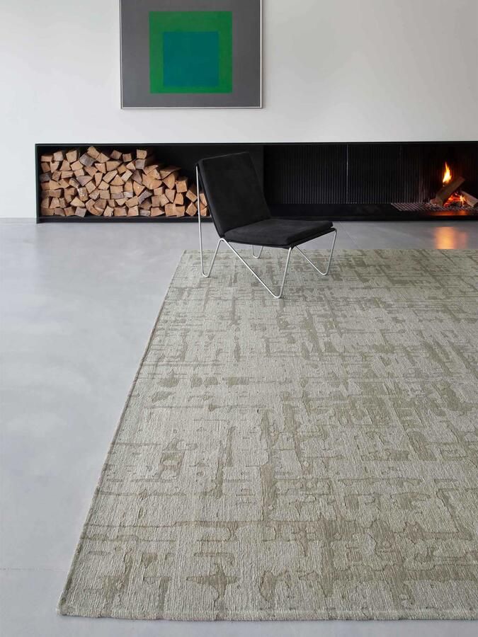 Louis de poortere Vloerkleed Structures Baobab 9197 Dry Beige Vloerkleed 140x200 Tapijt