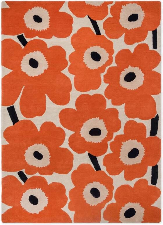 Marimekko Vloerkleed Unikko Orange Red 132403 (voorraad)