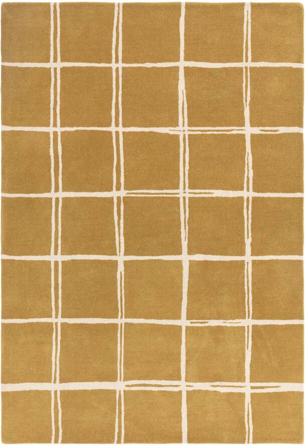 Easy Living Vloerkleed Albany Grid Gold Rug