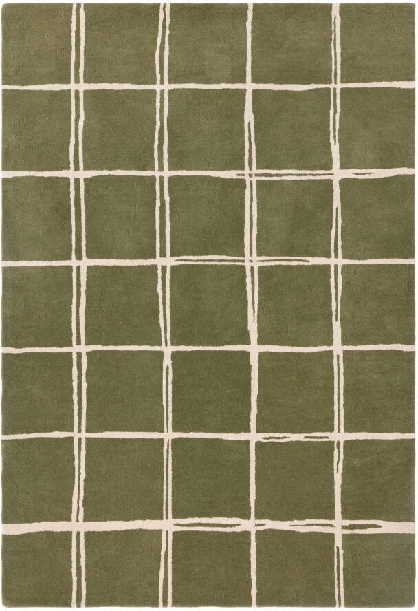 Easy Living Vloerkleed Albany Grid Olive Rug