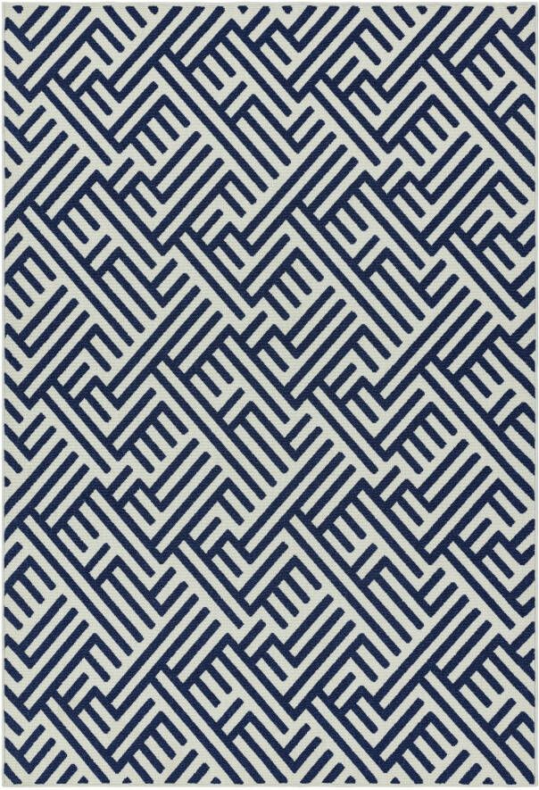 Easy Living Vloerkleed Antibes AN04 Blue White Linear