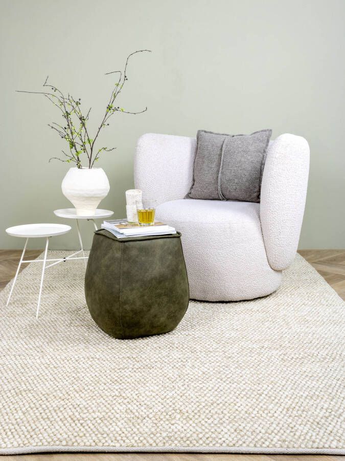 MOMO Rugs Bubbles Beige Vloerkleed 170x240 Rechthoek Laagpolig Structuur Tapijt Modern Beige