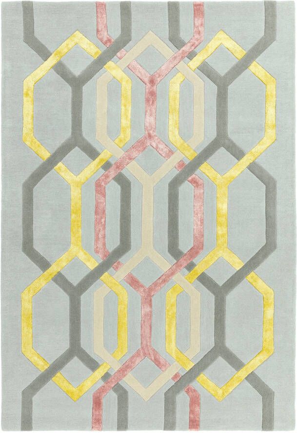 MOMO Rugs Vloerkleed Matrix MAX67 Hexagon Silver