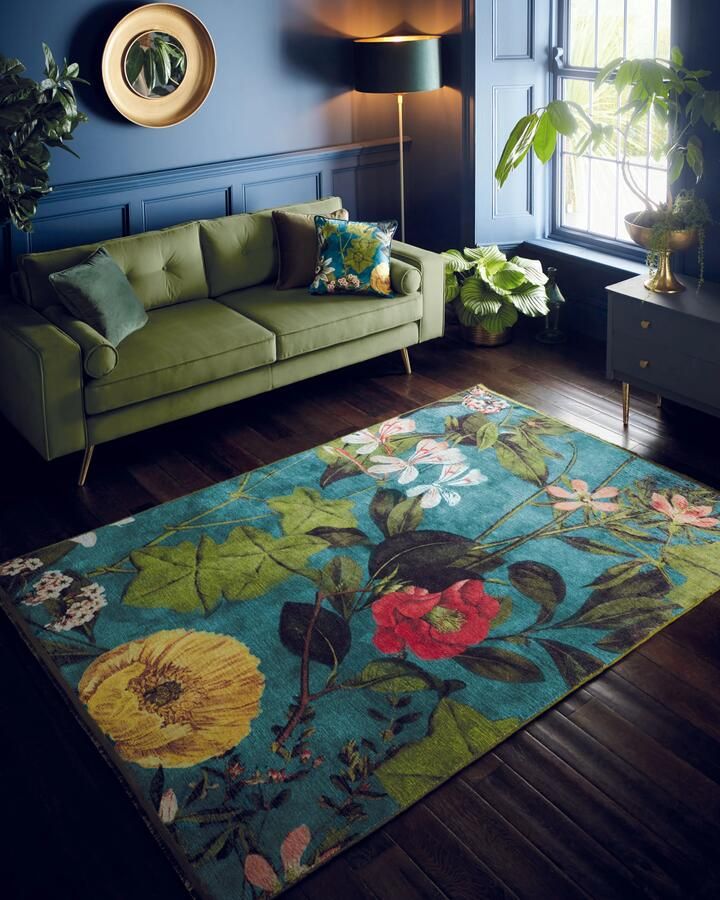 MOMO Rugs Clarke & Clarke Passiflora Kingfisher