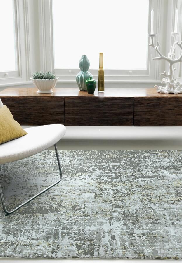 MOMO Rugs Olympia OL06 Grey Gold Abstract Swatch