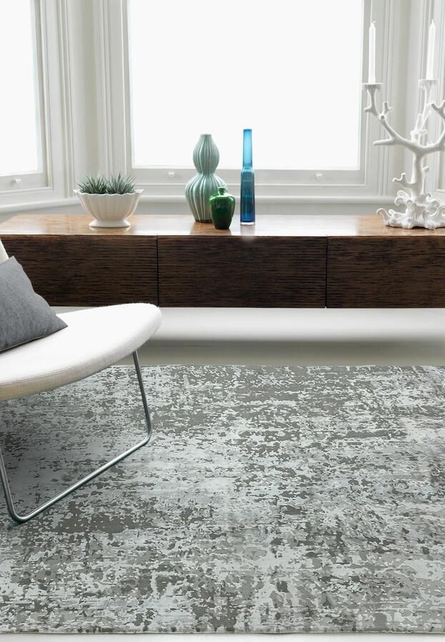 MOMO Rugs Olympia OL07 Silver Grey Abstract Swatch