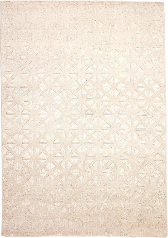 MOMO Rugs Shangri La White Mosaik Vloerkleed 140x200 Rechthoek Laagpolig Tapijt Landelijk Beige