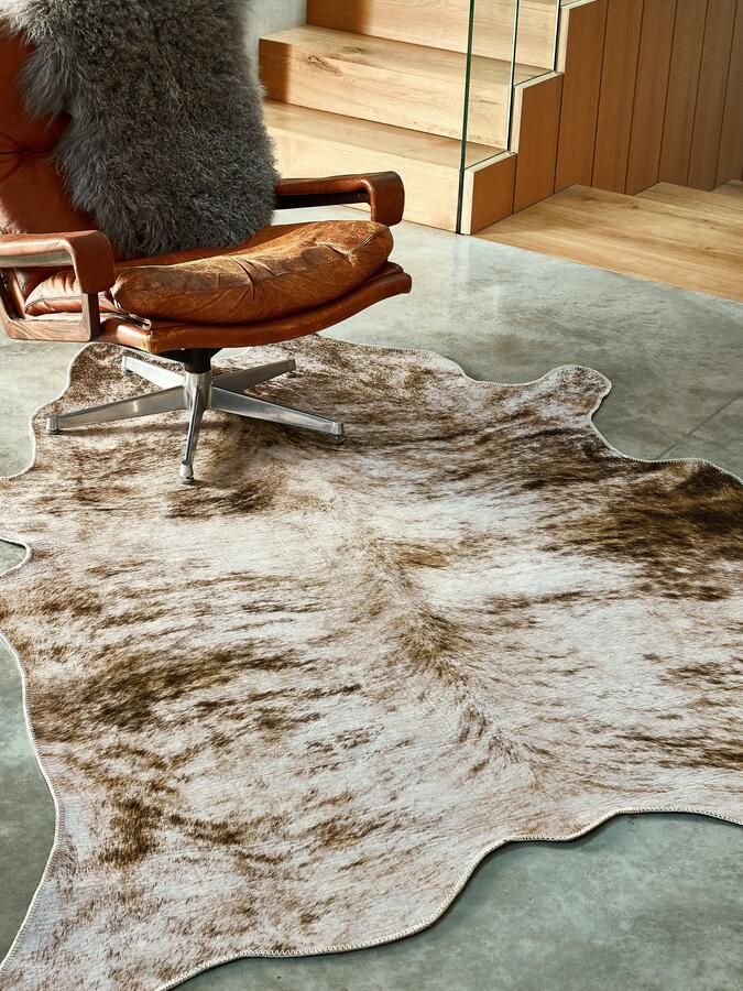 MOMO Rugs Texas Faux Cowhide Grey